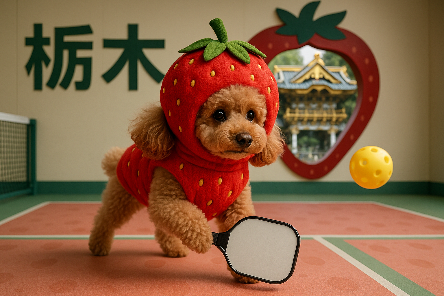 栃木県のピックルボールコートと犬