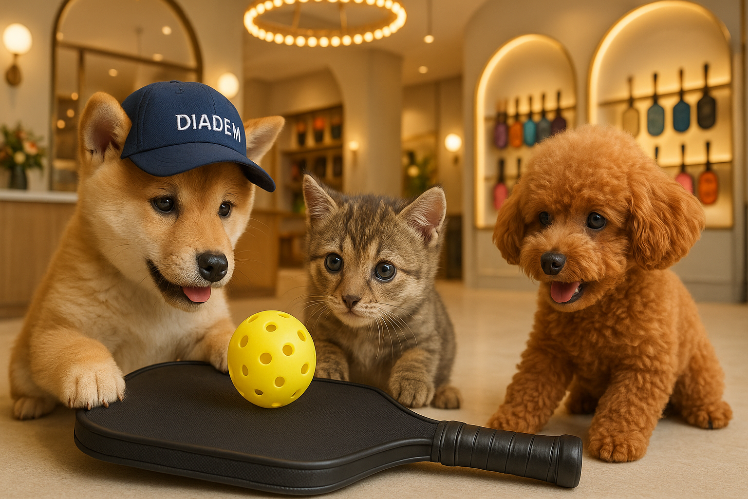 DIADEM（ダイアデム）とピックルボールパドルと犬猫