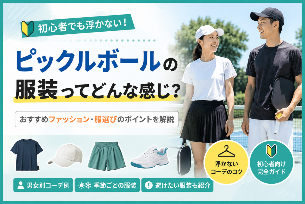 ピックルボールの服装ってどんな感じ？初心者でも浮かないファッション・服選び