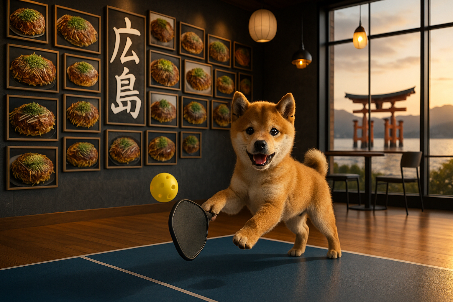 広島県のピックルボールコートと犬