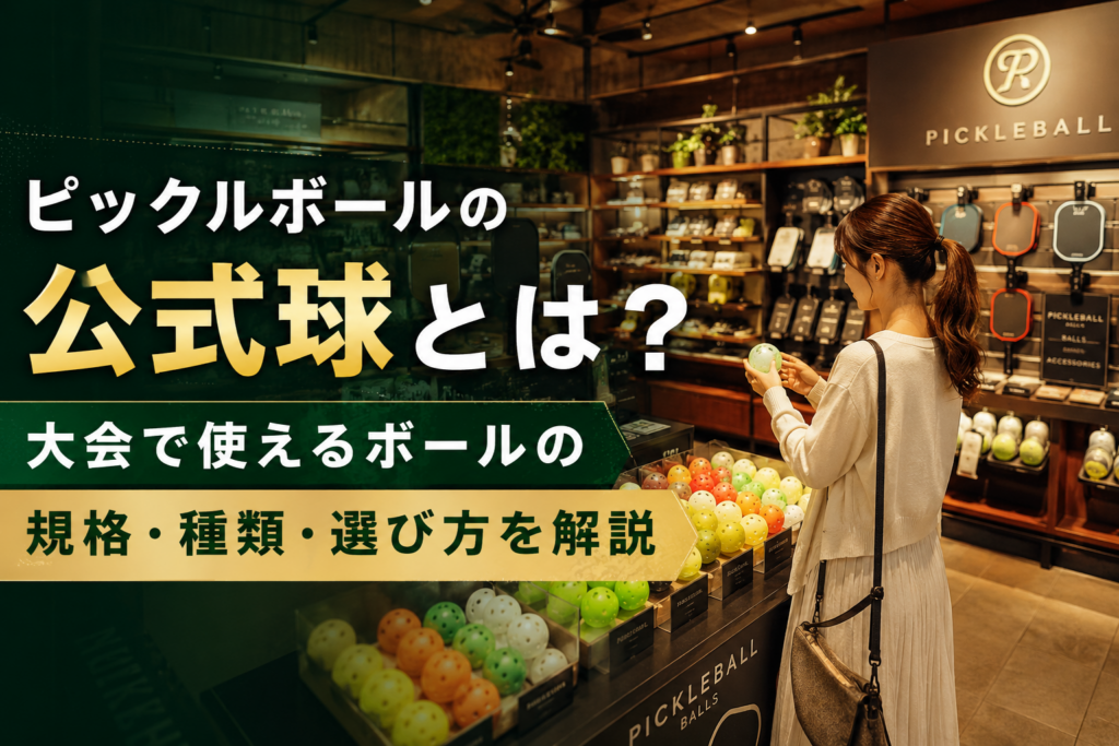ピックルボールの公式球とは?大会で使えるボールの規格・種類・選び方を解説