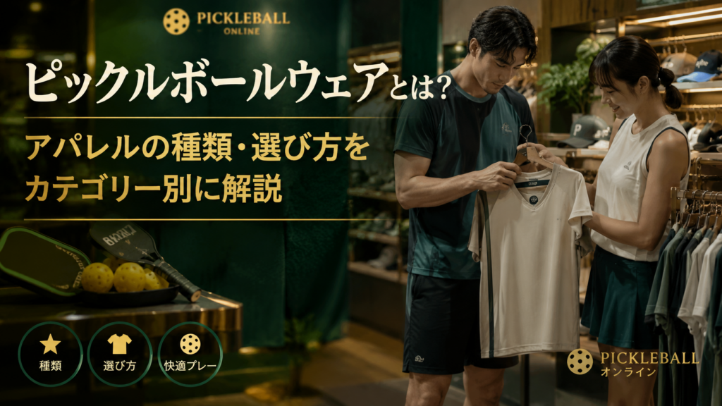 ピックルボールウェアとは?アパレルの種類・選び方をカテゴリー別に解説