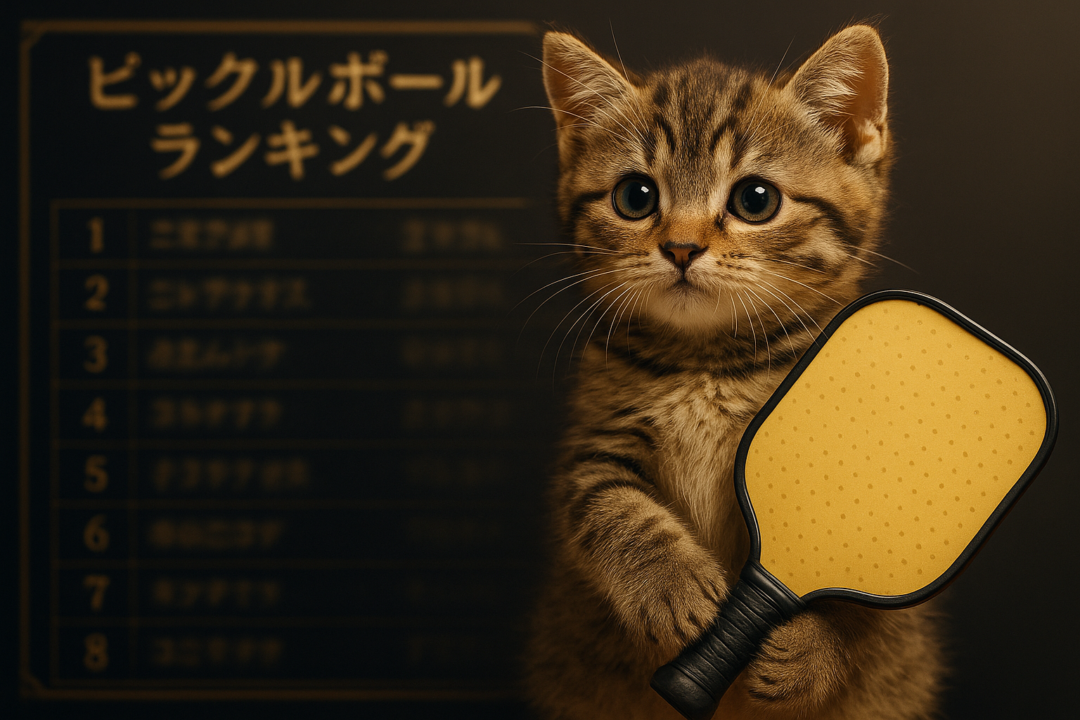 ピックルボールの日本ランキングと子猫