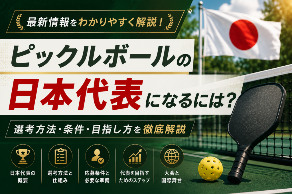 ピックルボールの日本代表になるには？