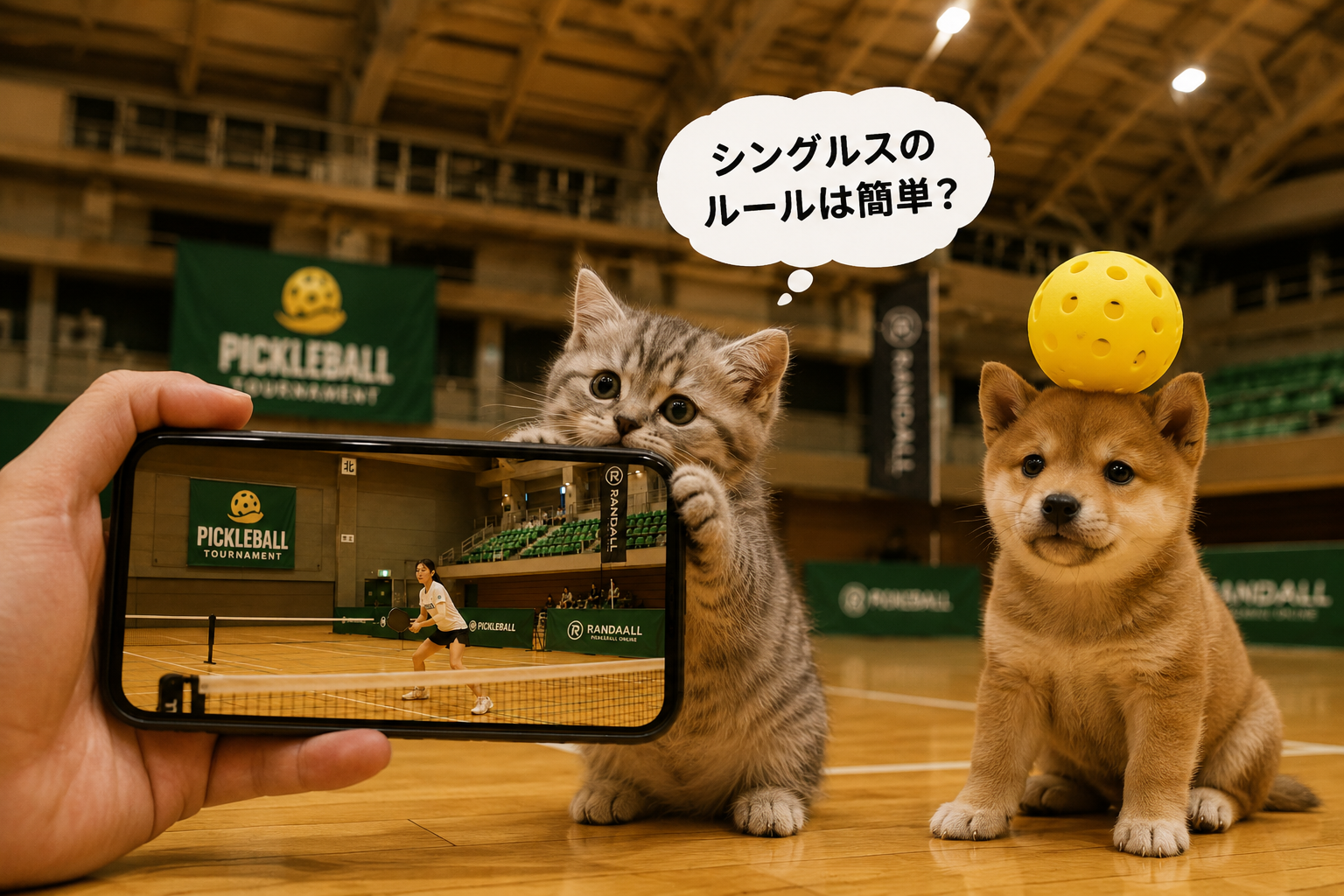 ピックルボールのシングルスのルールを簡単？