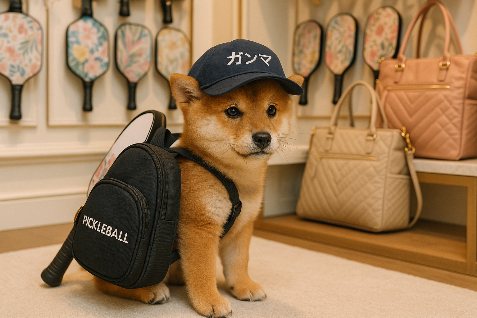 Gamma(ガンマ)のピックルボールバッグと犬