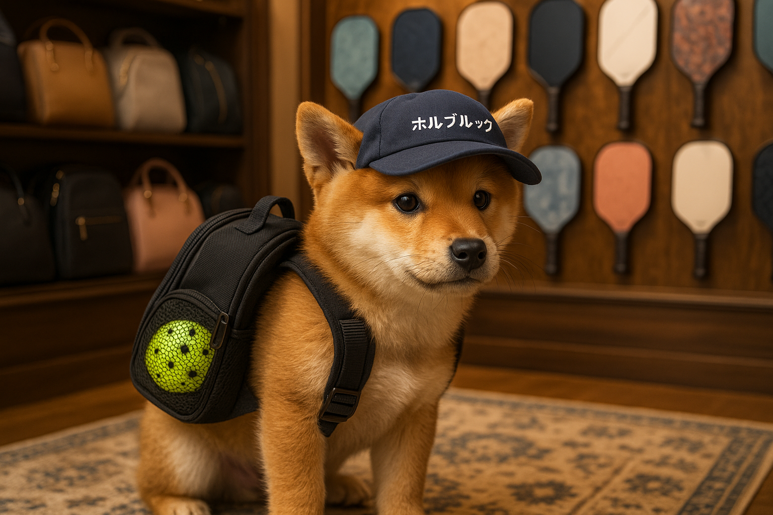 Holbrook(ホルブルック)のピックルボールバッグと犬