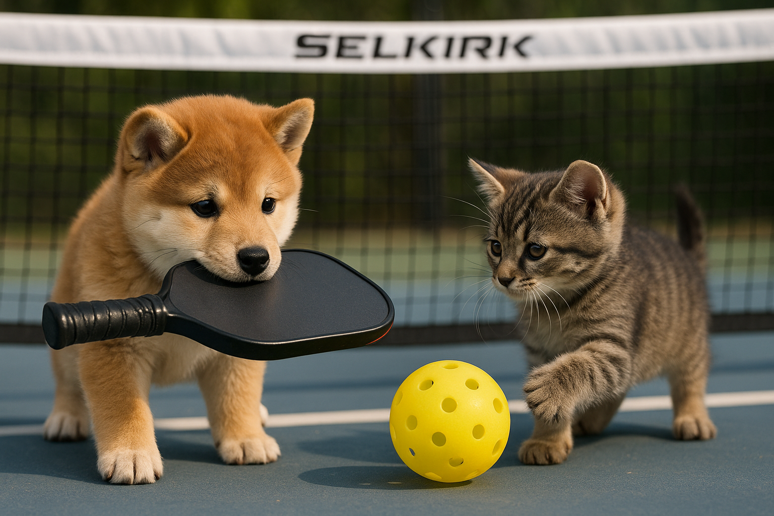 Selkirk(セルカーク)のピックルボールネットと犬猫