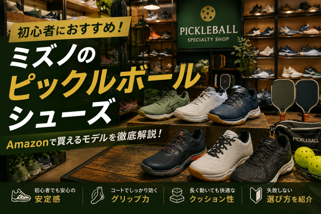 ミズノのピックルボールシューズ