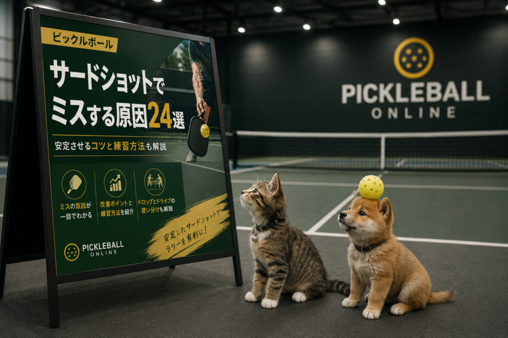 ピックルボールのサードショットでミスする原因