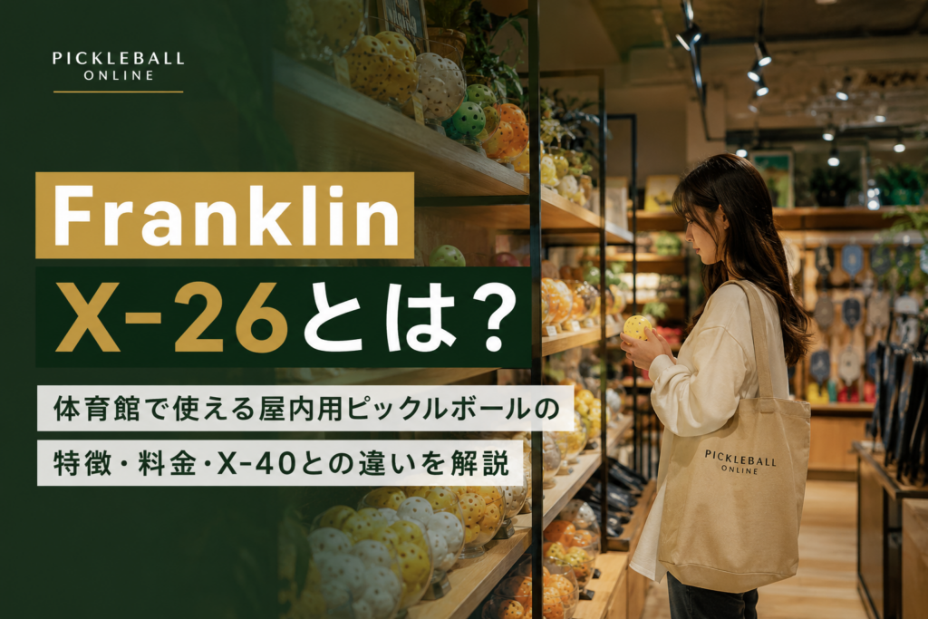 Franklin X-26とは?体育館で使える屋内用ピックルボールの特徴・料金・X-40との違いを解説
