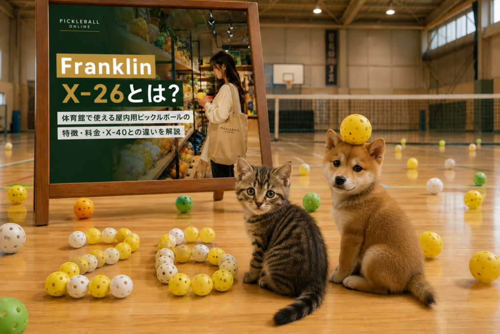 Franklin X-26とは？体育館で使える屋内用ピックルボールの特徴・料金・X-40との違いを解説