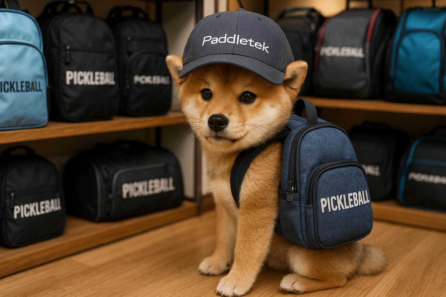 Paddletek(パドルテック)のピックルボールバッグと犬