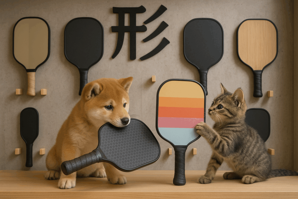 ピックルボールパドルの形状(フェイス形状)