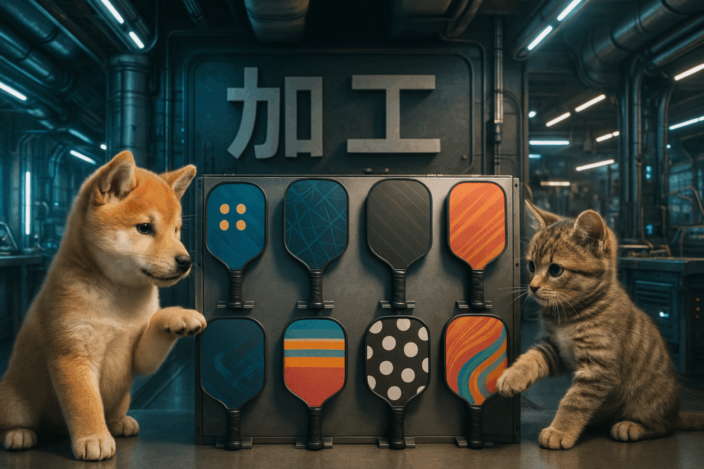 ピックルボールパドルのフェイス(表面)加工