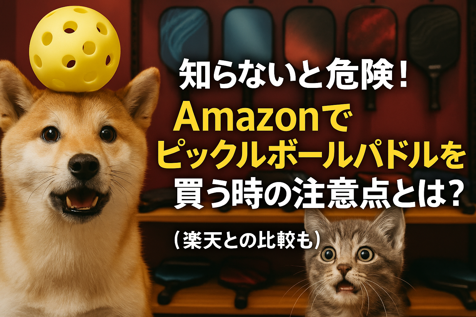 知らないと危険!Amazonでピックルボールパドルを買う時の注意点とは?【楽天との比較も】