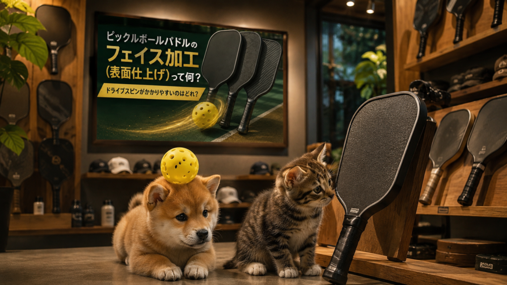 ピックルボールパドルのフェイス加工(表面仕上げ)って何?