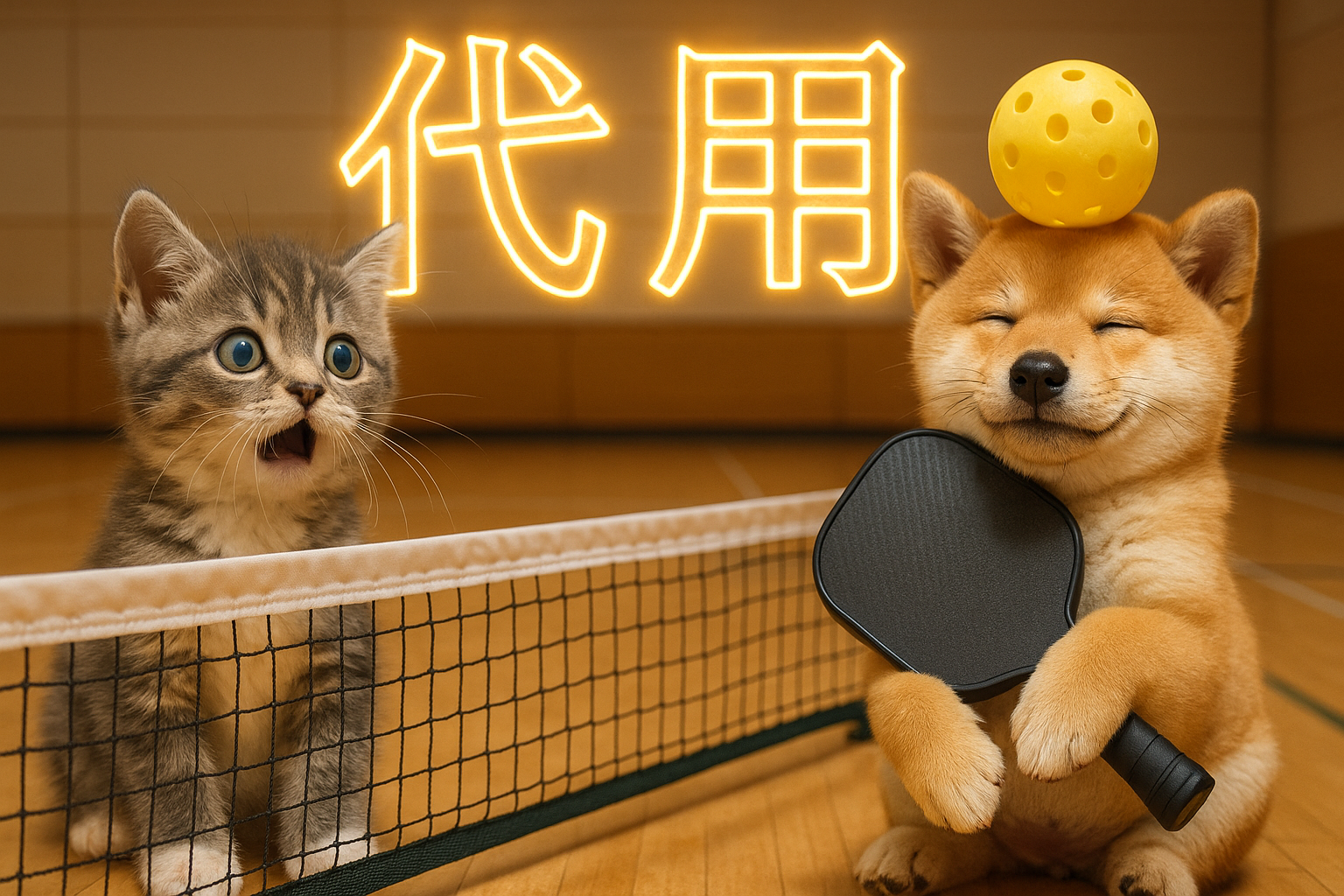 ピックルボールネットの代用