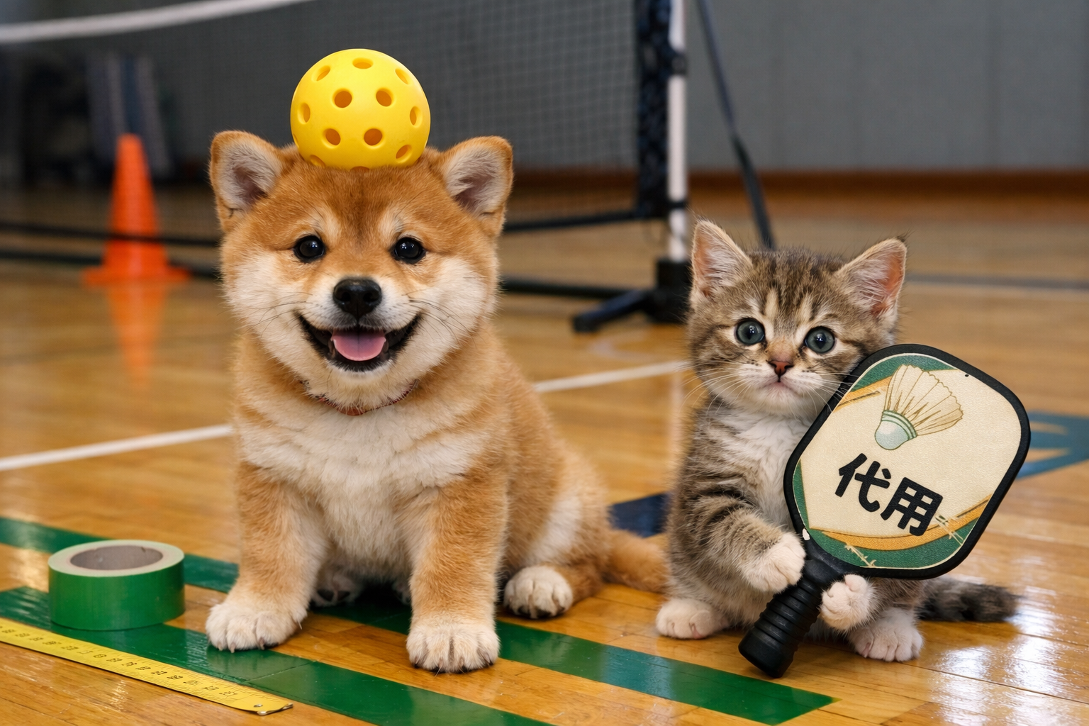 ピックルボールネット✕代用