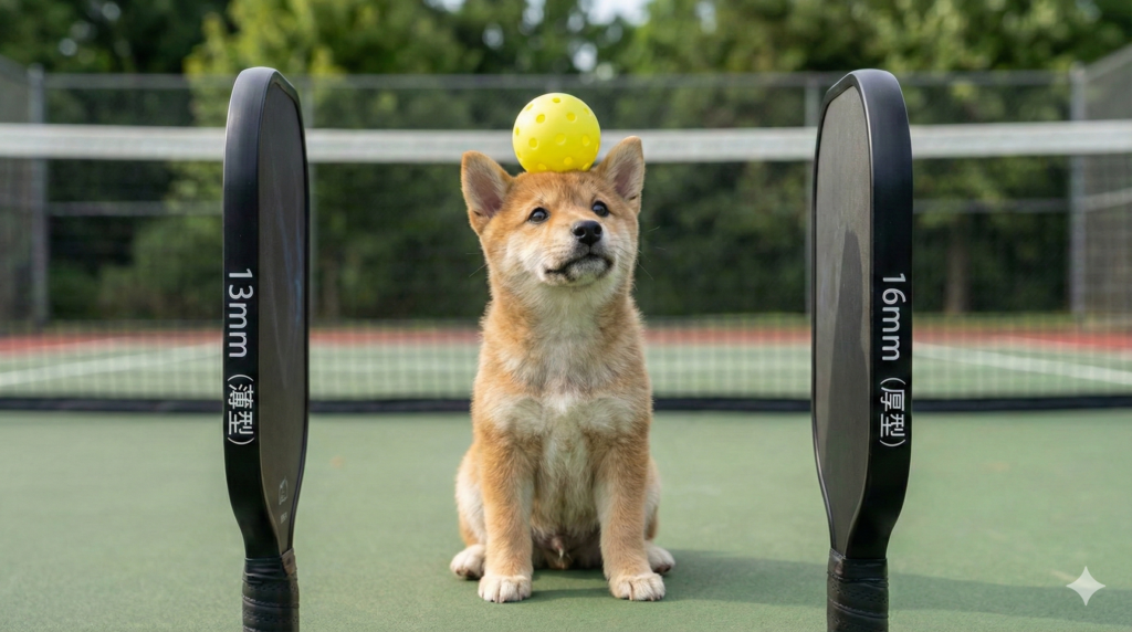 ピックルボールパドルの厚さ比較