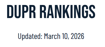 2026年3月のピックルボール世界ランキング