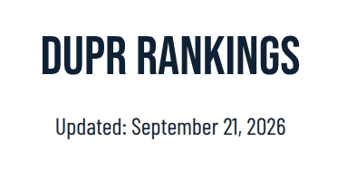 2026年9月のDUPRレーティングランキング