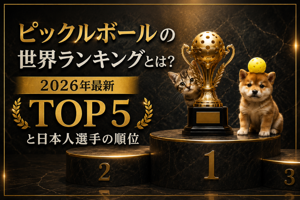 ピックルボールの世界ランキングとは？2026年最新TOP5と日本人選手の順位
