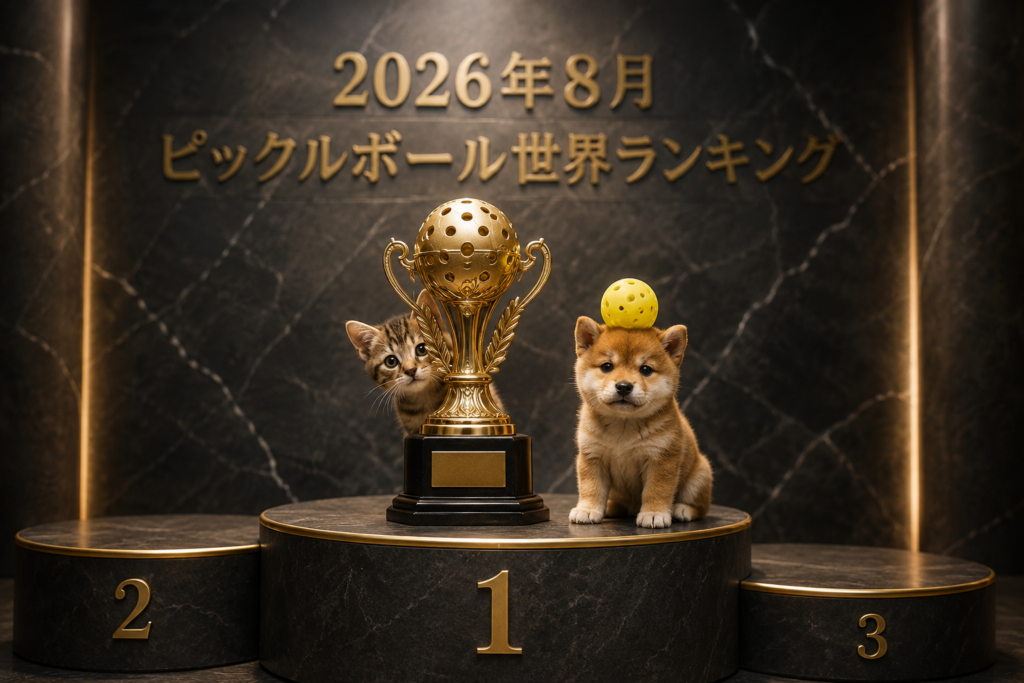 ピックルボールの世界ランキング｜2026年8月