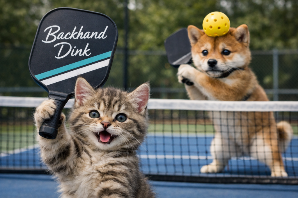 ピックルボールのバックディンク