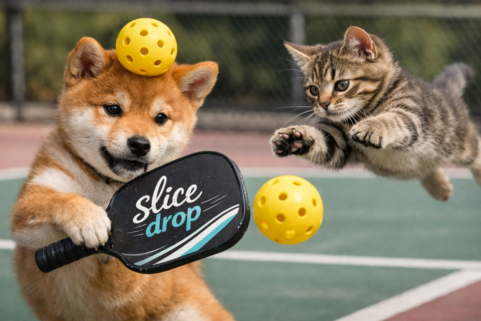 ピックルボールのスライスドロップ