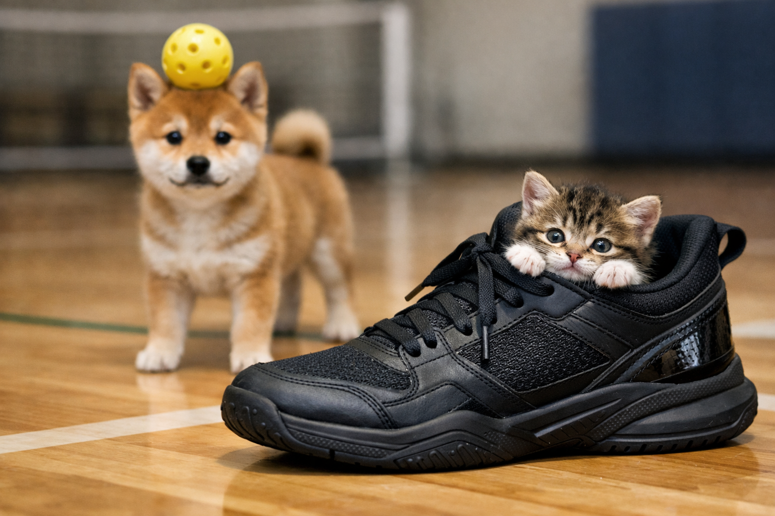 ピックルボールシューズ✕体育館