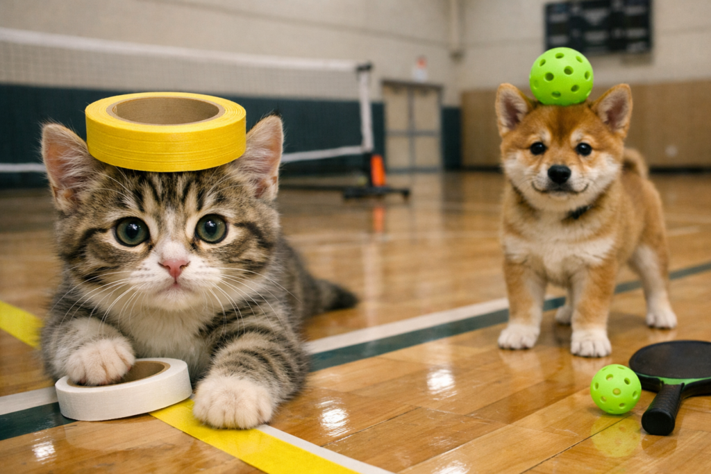 ピックルボールコート✕ラインテープ