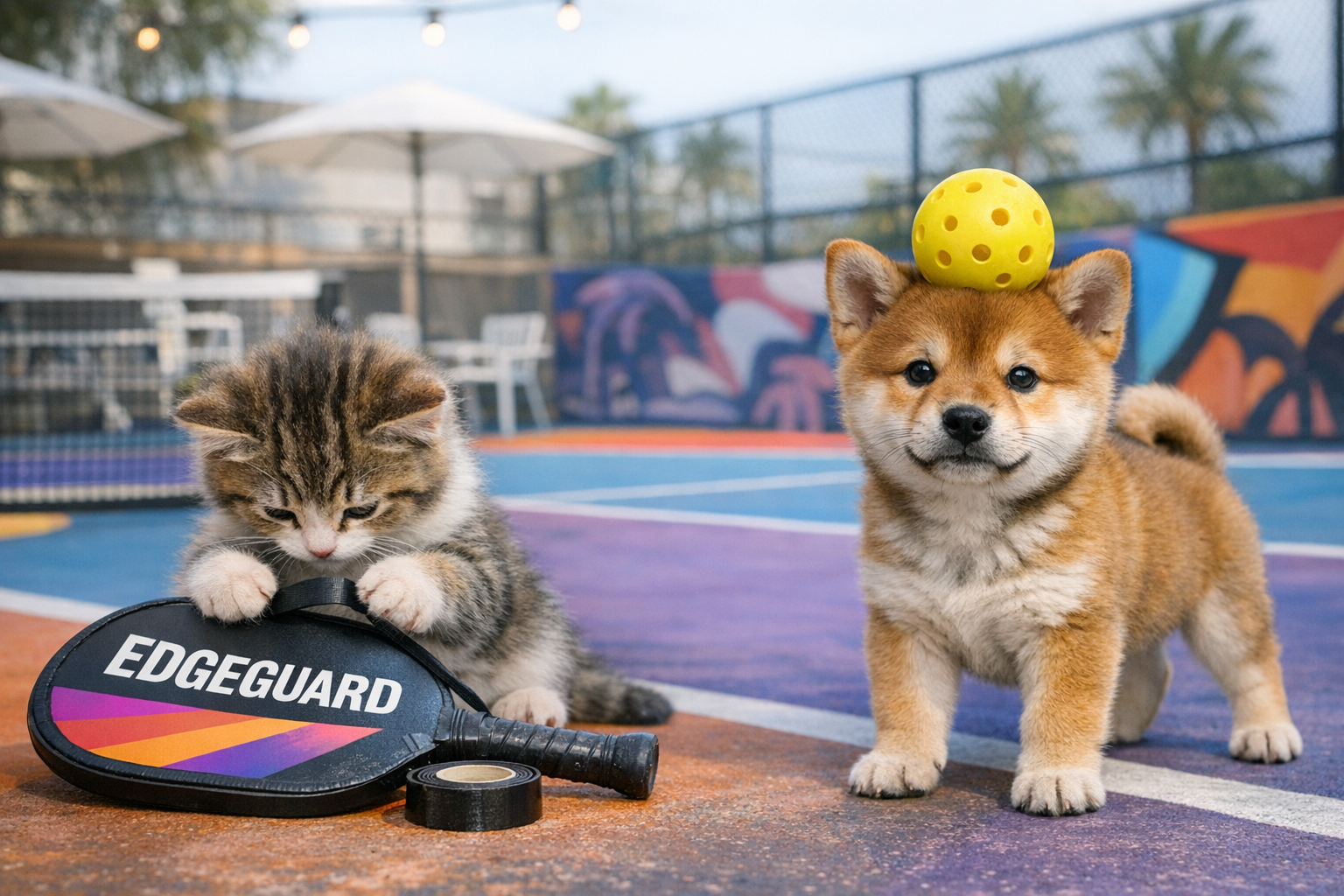 ピックルボールのエッジガードテープ