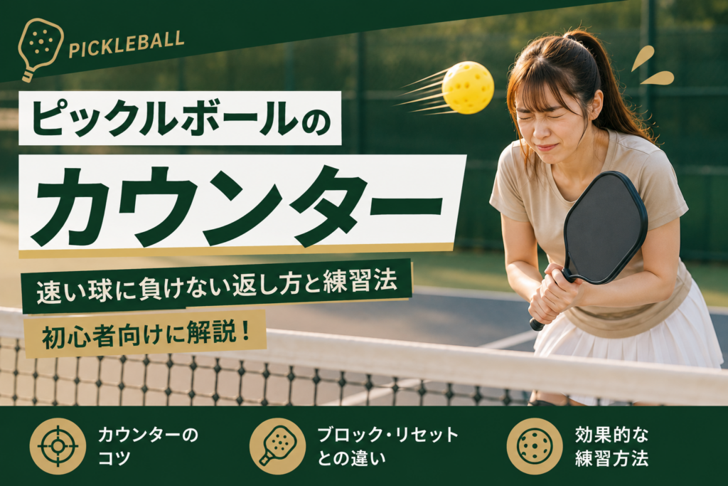 ピックルボールのカウンターとは？