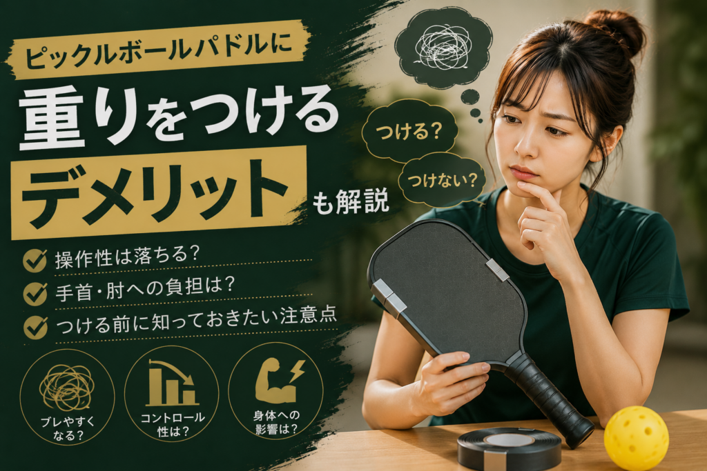 ピックルボールパドル✕重り