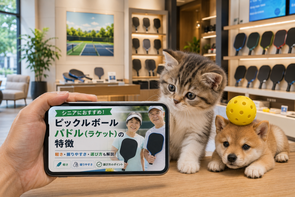 シニアにおすすめのピックルボールパドル（ラケット）の特徴