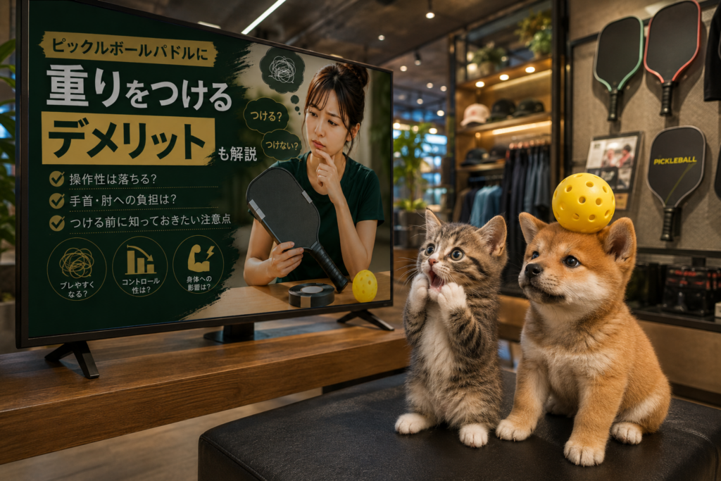 ピックルボールパドル✕重り