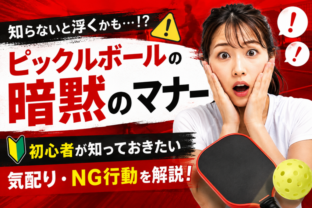 ピックルボールの暗黙のマナーとは？