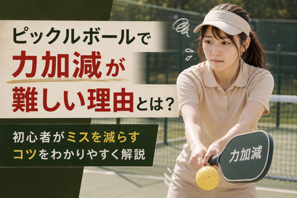 ピックルボールで力加減が難しい理由とは?