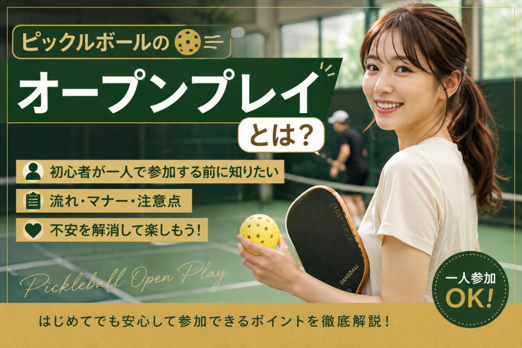 ピックルボールのオープンプレイとは？