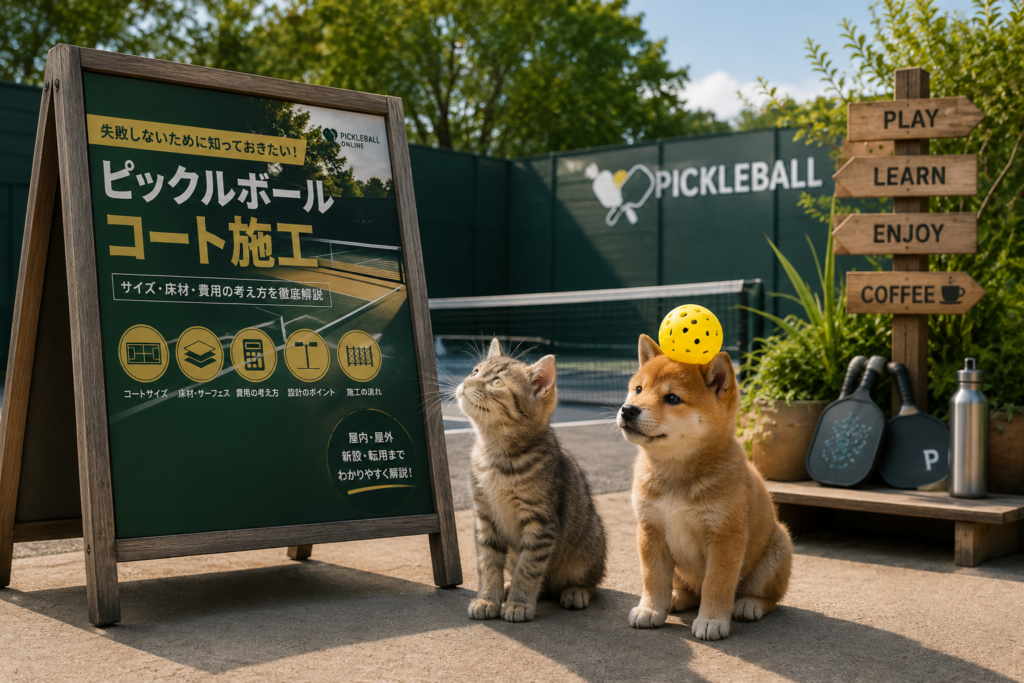 ピックルボールコート施工