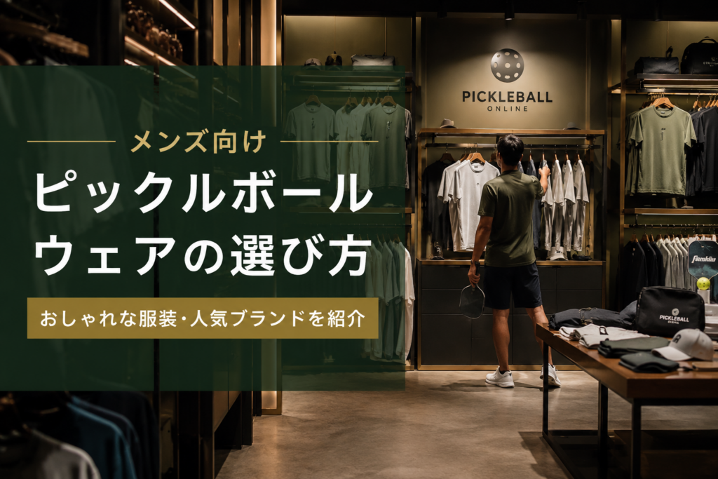 メンズ向けピックルボールウェアの選び方｜おしゃれな服装・人気ブランドを紹介