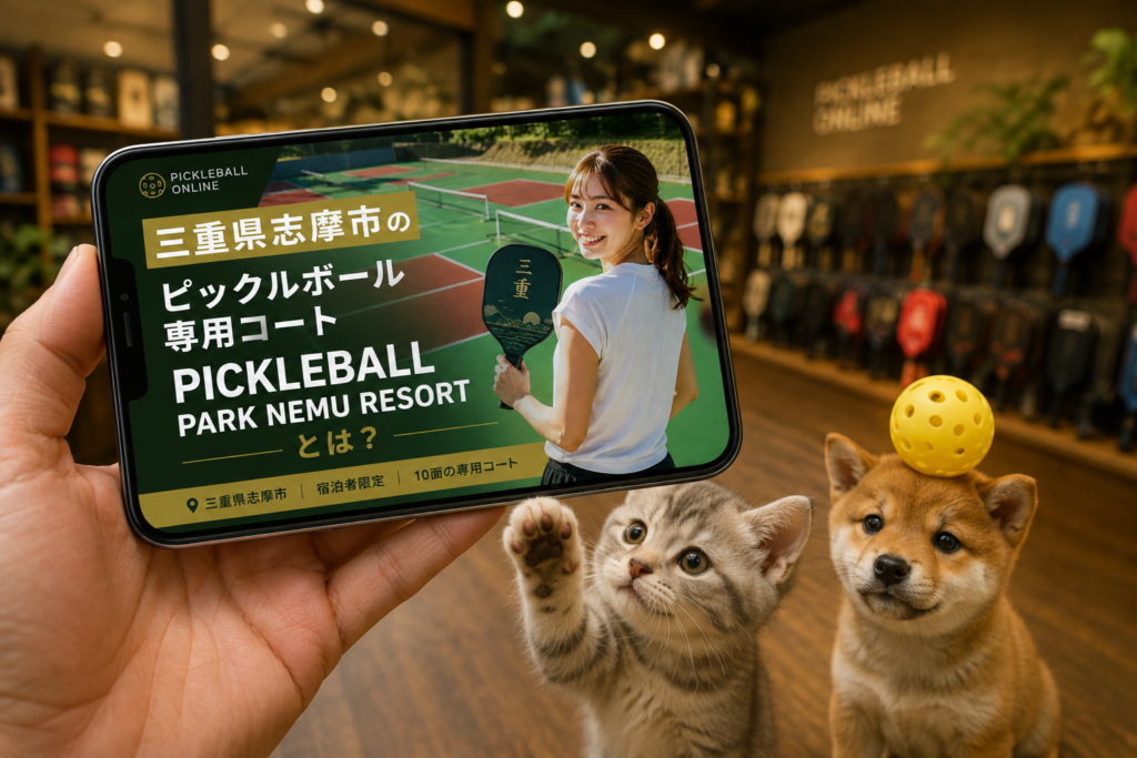 三重県志摩市のピックルボール専用コート「PICKLEBALL PARK NEMU RESORT」とは?