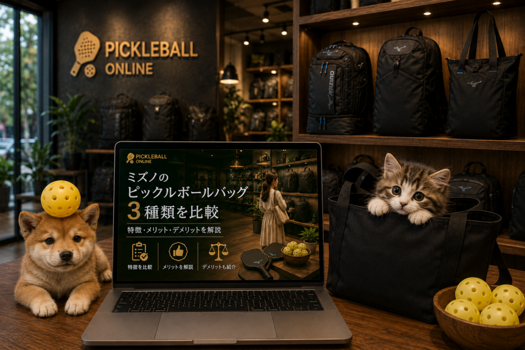 ミズノのピックルボールバッグ3種類を比較｜特徴・メリット・デメリットを解説