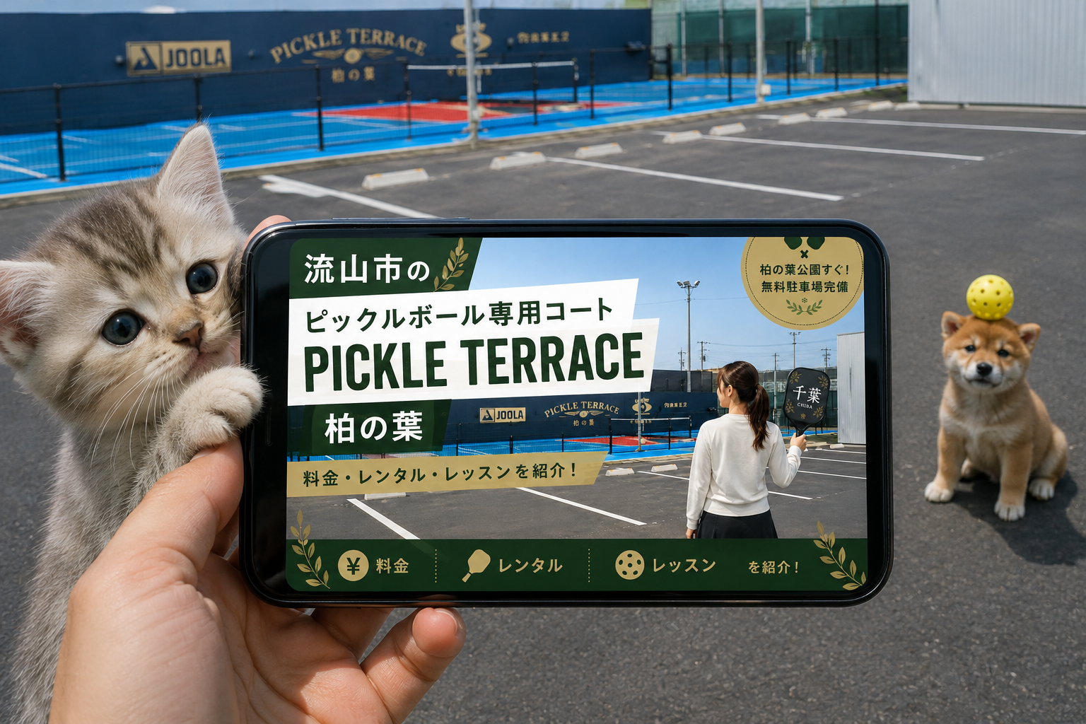 流山市のピックルボール専用コート「PICKLE TERRACE 柏の葉」|料金・レンタル・レッスンを紹介