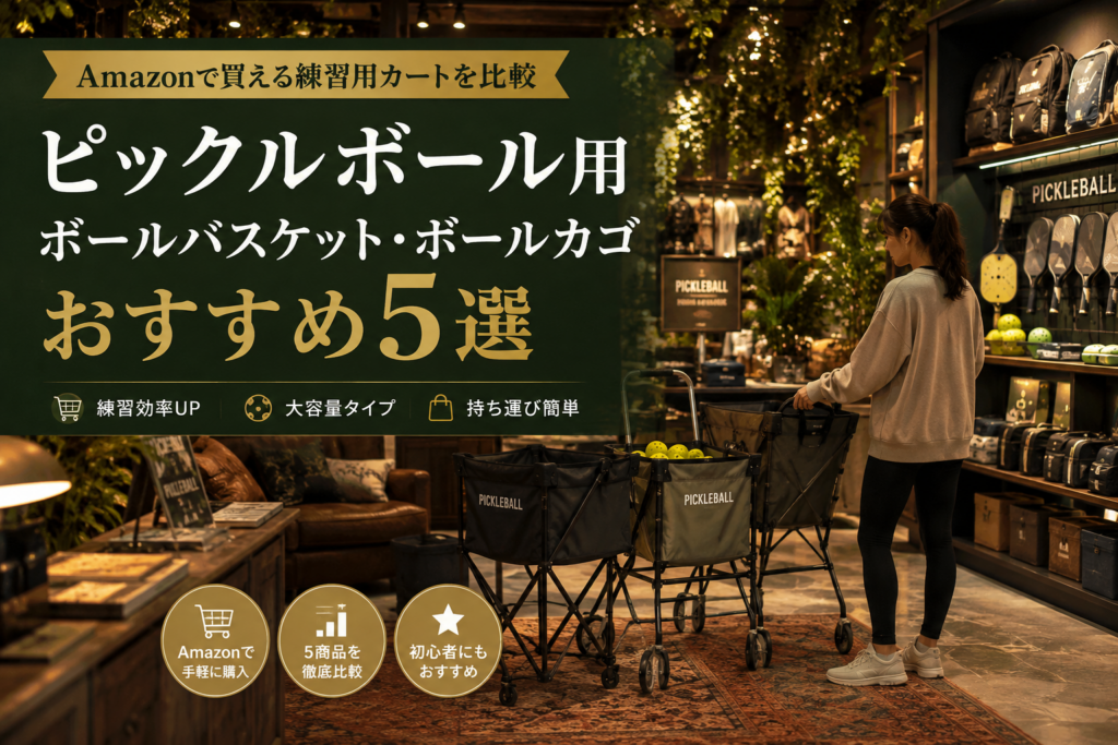 ピックルボール用ボールバスケット・ボールカゴおすすめ5選|Amazonで買える練習用カートを比較