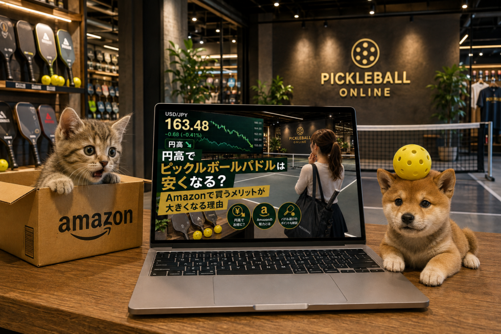 円高でピックルボールパドルは安くなる？Amazonで買うメリットが大きくなる理由