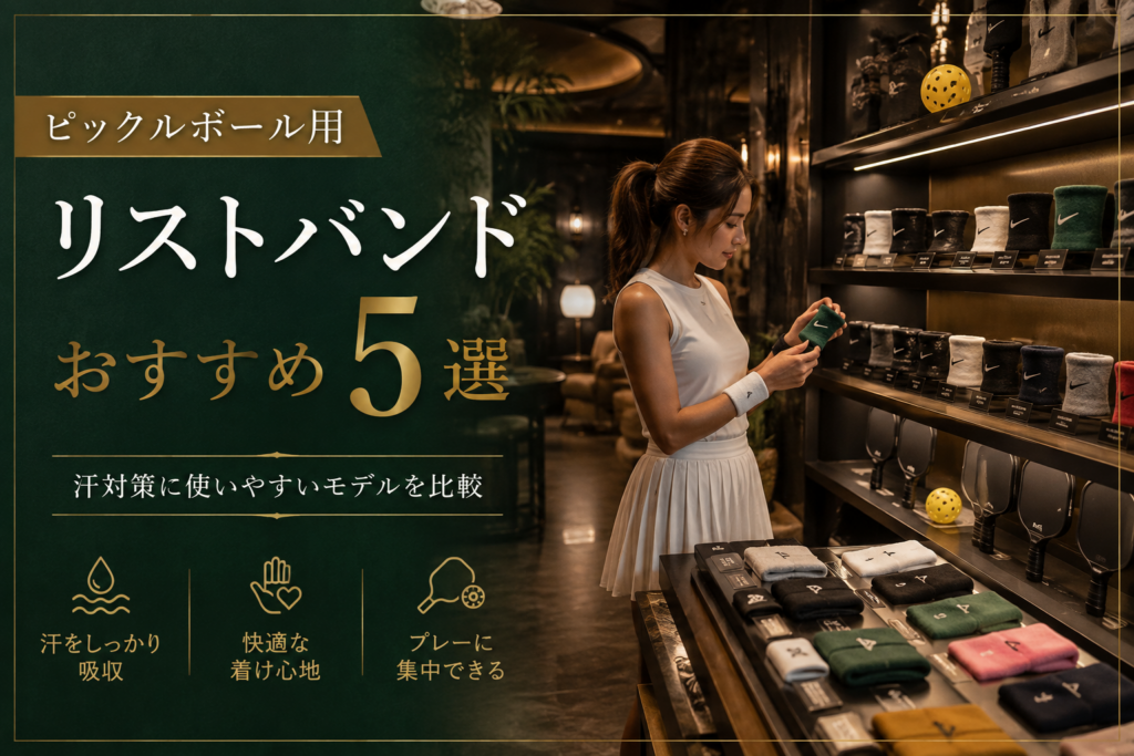 ピックルボール用リストバンドおすすめ5選|汗対策に使いやすいモデルを比較