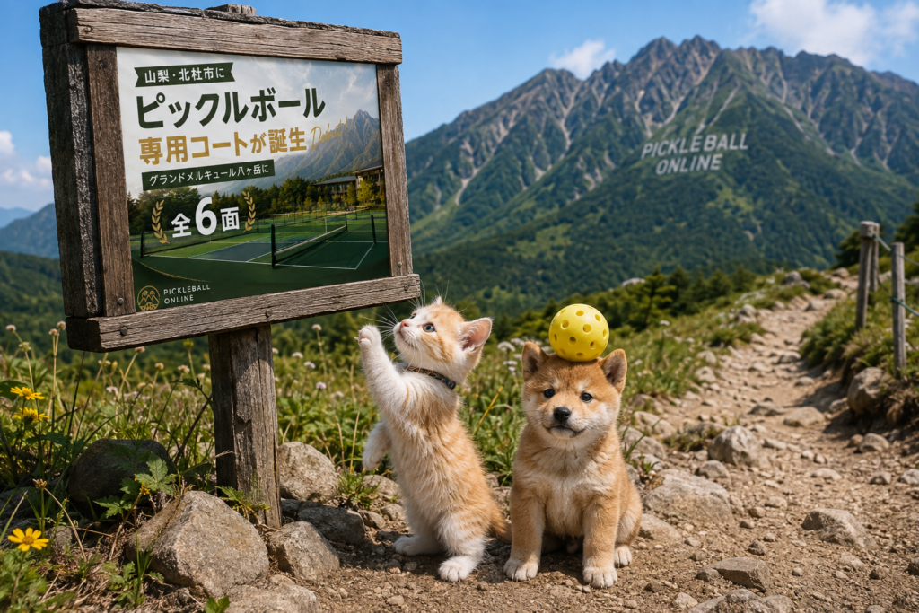 山梨・北杜市にピックルボール専用コートが誕生｜グランドメルキュール八ヶ岳に全6面