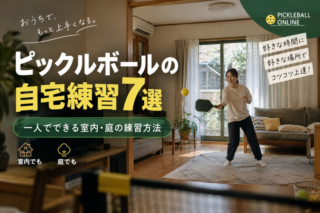 ピックルボールの自宅練習7選｜一人でできる室内・庭の練習方法